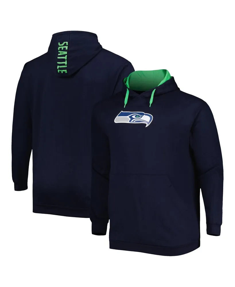 Men's College Navy Seattle Seahawks Big and Tall Logo Pullover Hoodie