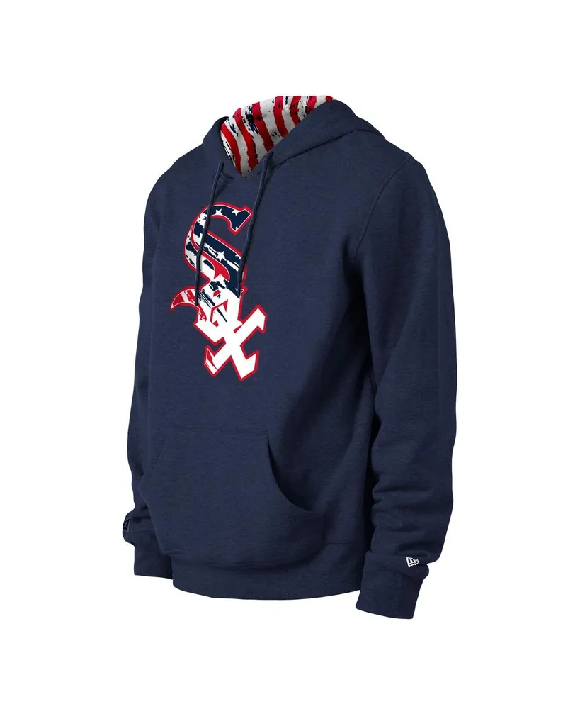 Men's New Era Navy Chicago White Sox 4th of July Stars and Stripes Pullover Hoodie