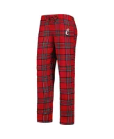 Women's Concepts Sport Red, Black Cincinnati Bearcats Badge T-shirt and Flannel Pants Sleep Set