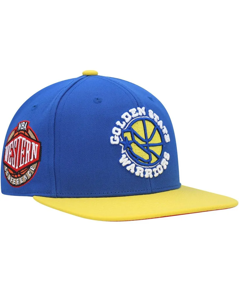 Men's Mitchell & Ness Royal Golden State Warriors Hardwood Classics Coast to Fitted Hat