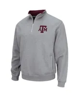 Men's Colosseum Heathered Gray Texas A&M Aggies Tortugas Team Logo Quarter-Zip Jacket