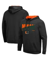 Men's Colosseum Miami Hurricanes Slash Stack 2.0 Pullover Hoodie