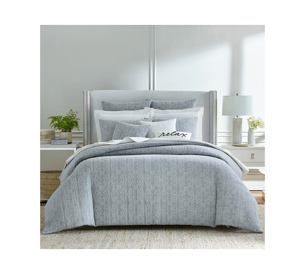 Charter Club Woven Tile 3-Pc. Duvet Cover Set, Full/Queen, Exclusively at Macy's