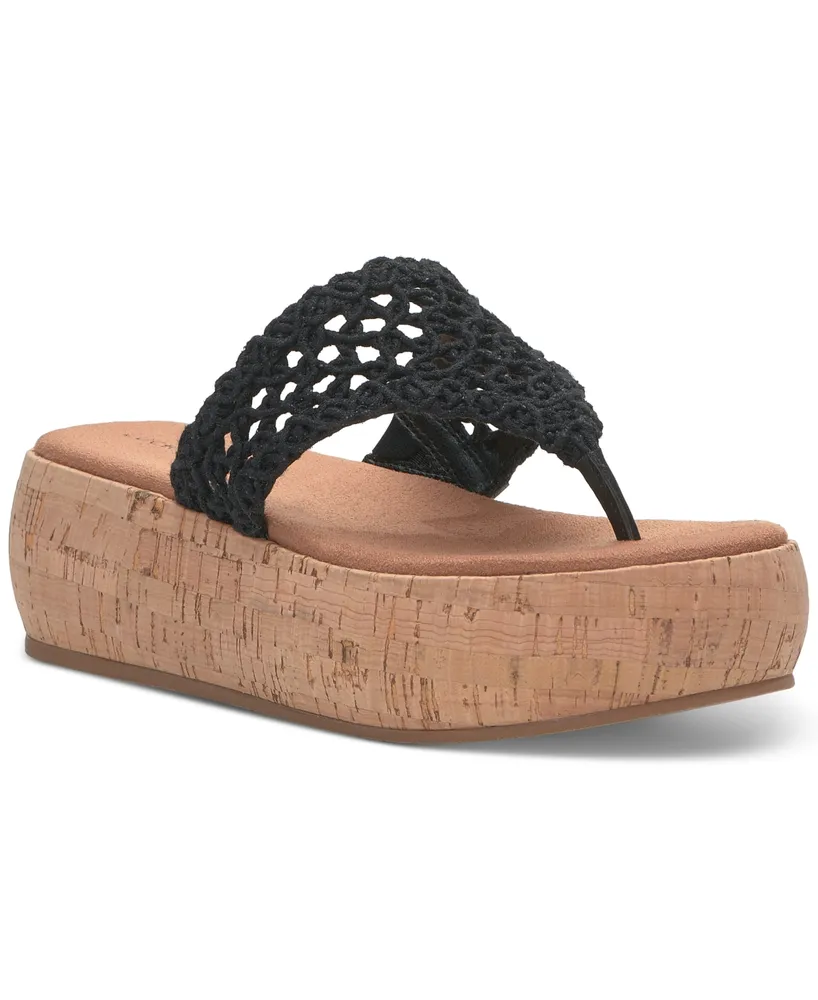 Lucky Brand Women's Jaslene Crochet Platform Sandals