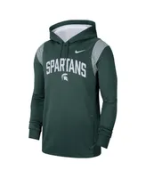 Men's Nike Green Michigan State Spartans 2022 Game Day Sideline Performance Pullover Hoodie