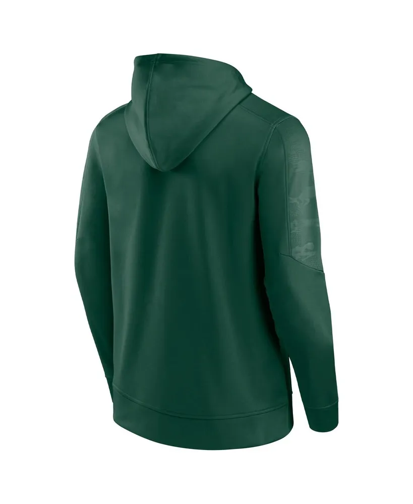 Men's Fanatics Green Michigan State Spartans On The Ball Pullover Hoodie