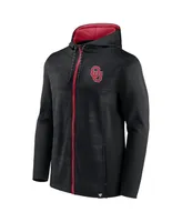 Men's Fanatics Black Oklahoma Sooners Ball Carrier Full-Zip Hoodie