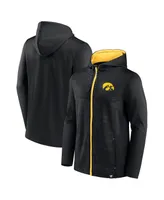 Men's Fanatics Black Iowa Hawkeyes Ball Carrier Full-Zip Hoodie