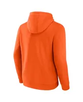 Men's Fanatics Orange Clemson Tigers Arch & Logo Tackle Twill Pullover Hoodie