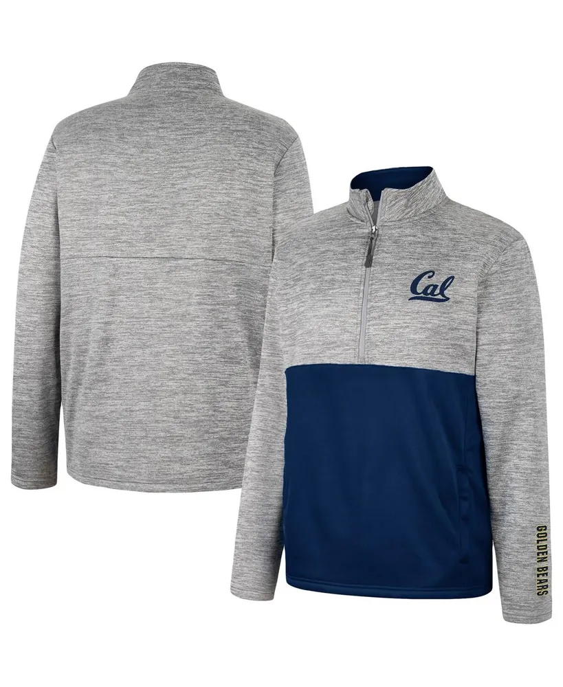 Men's Colosseum Gray Cal Bears John Half-Zip Jacket