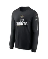 Men's Nike Black New Orleans Saints Team Slogan Long Sleeve T-shirt