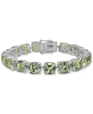 Green Quartz Link Bracelet (38 ct. t.w.) in Sterling Silver (Also in Pink Amethyst)