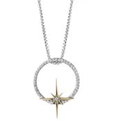 Star Wars Guardians of Light Diamonds Pendant Necklace (1/10 ct. t.w.) in Sterling Silver and 10K Yellow Gold