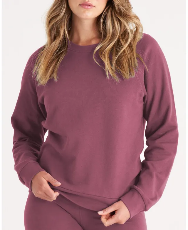 Belldini Women's Raglan Sleeve Pointelle Sweater