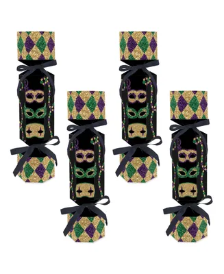 Mardi Gras - No Snap Masquerade Party Table Favors - Diy Cracker Boxes 12 Ct