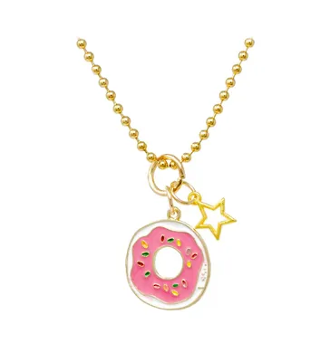 Donut Gold Necklace for Girls