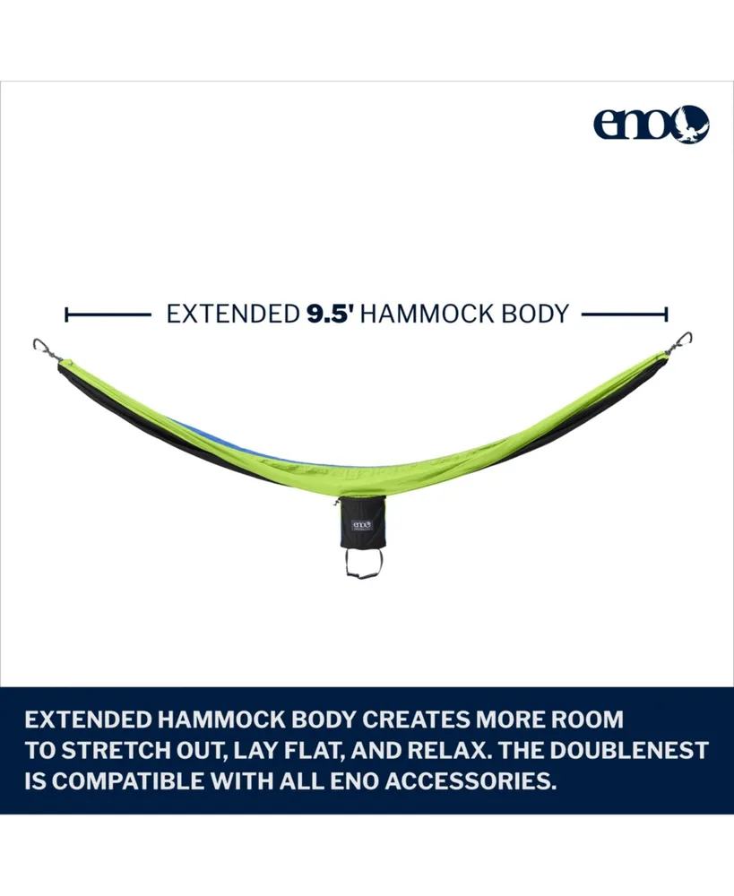 Eno DoubleNest Hammock - Lightweight, Portable, 1 to 2 Person Hammock - For Camping, Hiking, Backpacking, Travel, a Festival