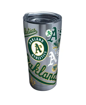 Tervis Tumbler Oakland Athletics 20 Oz All Over Stainless Steel Tumbler with Slider Lid