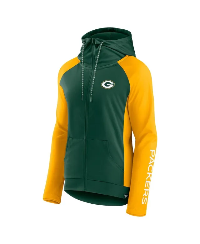 Women's Nike Heathered Green/Heathered Gold Green Bay Packers Monaco Full-Zip Hoodie in Heather Green