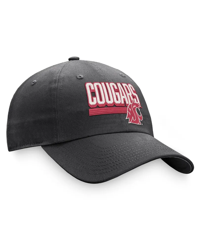 Men's Top of the World Charcoal Washington State Cougars Slice Adjustable Hat