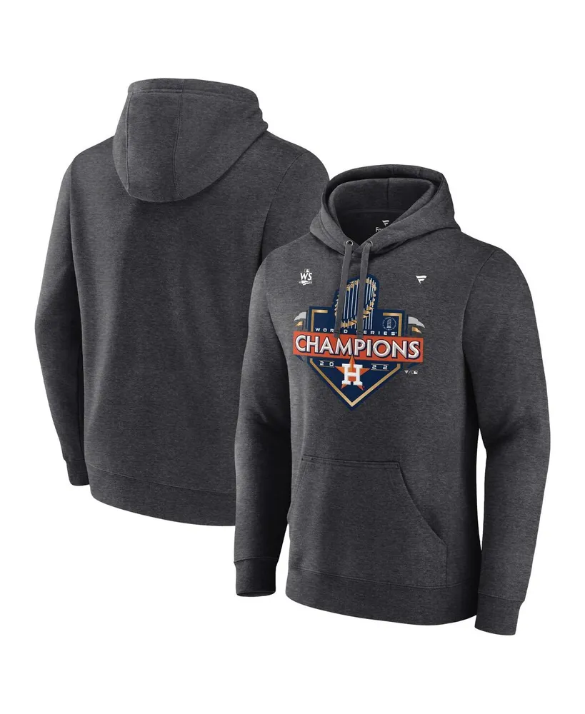 Men's Fanatics Heather Charcoal Houston Astros 2022 World Series Champions Locker Room Big and Tall Pullover Hoodie