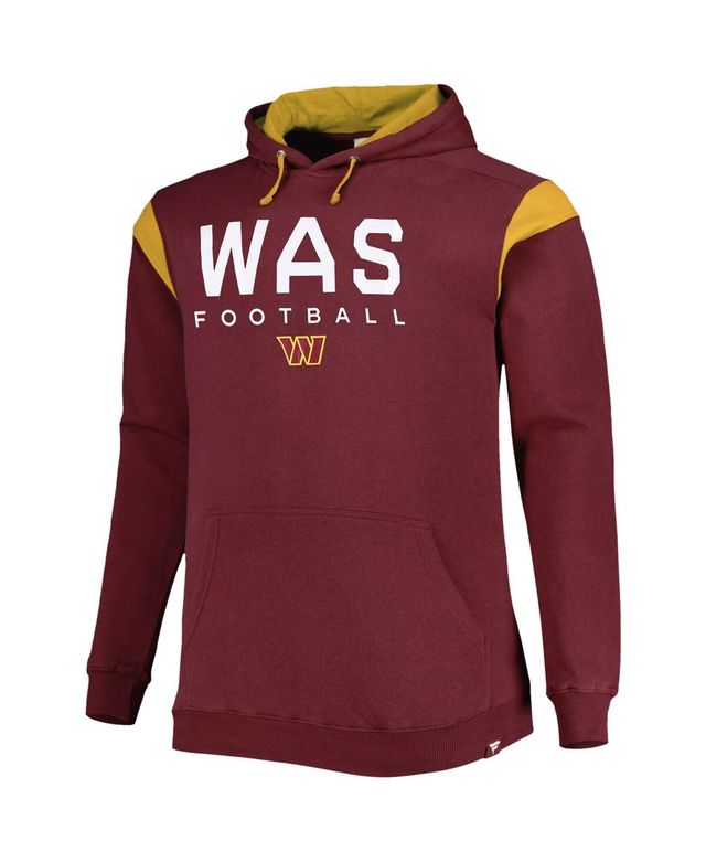 Fanatics Men's Burgundy Washington Commanders Big and Tall Call the Shots Pullover Hoodie