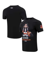 Pro Standard Men's Ja'Marr Chase Black Cincinnati Bengals Player Avatar Graphic T-shirt