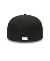 Men's New Era Black Los Angeles Dodgers 1980 Mlb All-Star Game Black Light 59FIFTY Fitted Hat