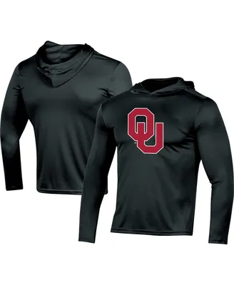 Men's Champion Black Oklahoma Sooners Logo Long Sleeve Hoodie T-shirt