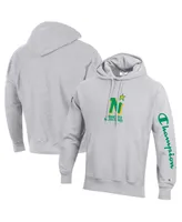 Men's Champion Heathered Gray Minnesota North Stars Reverse Weave Pullover Hoodie