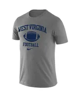 Men's Nike Heathered Gray West Virginia Mountaineers Retro Football Lockup Legend Performance T-shirt