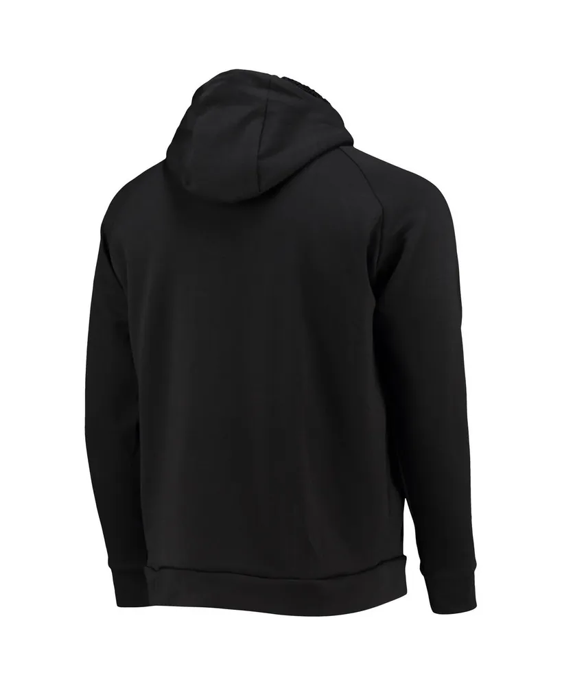 Men's Dunbrooke Black Carolina Panthers Shag Tri-Blend Full-Zip Raglan Hoodie