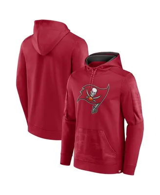 Men's Fanatics Red Tampa Bay Buccaneers On The Ball Pullover Hoodie