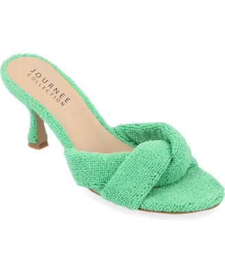 Journee Collection Women's Mannon Terry Cloth Dress Sandals