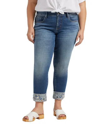 Jag Plus Size Carter Mid Rise Girlfriend Jeans