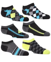 6 Pairs Boy's Argyle Flow Low Cut Socks