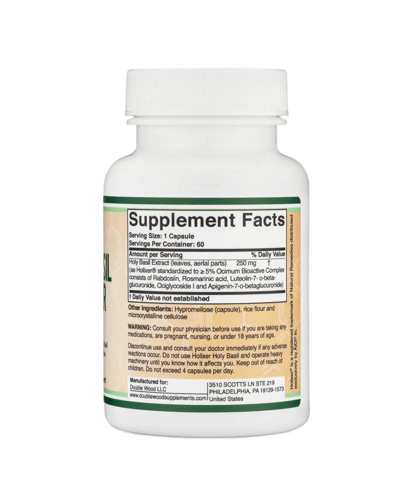 Double Wood Supplements Holixer Holy Basil Extract