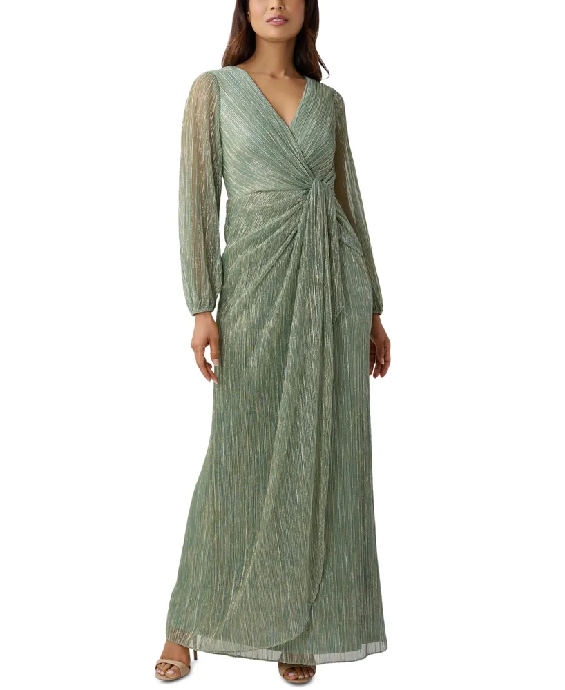 Buy Blue Double Georgette Round Pleated Draped Gown For Women by Tamaraa By  Tahani Online at Aza Fashions.