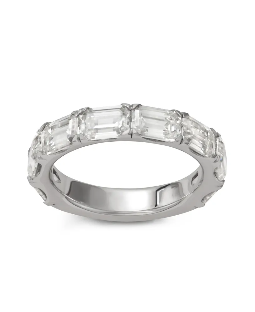 Charles & Colvard Moissanite Emerald Cut Wedding Band (4 5/8 ct. t.w. Diamond Equivalent) Sterling Silver