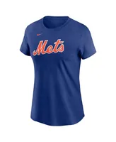 Women's Nike Justin Verlander Royal New York Mets 2023 Name and Number T-shirt