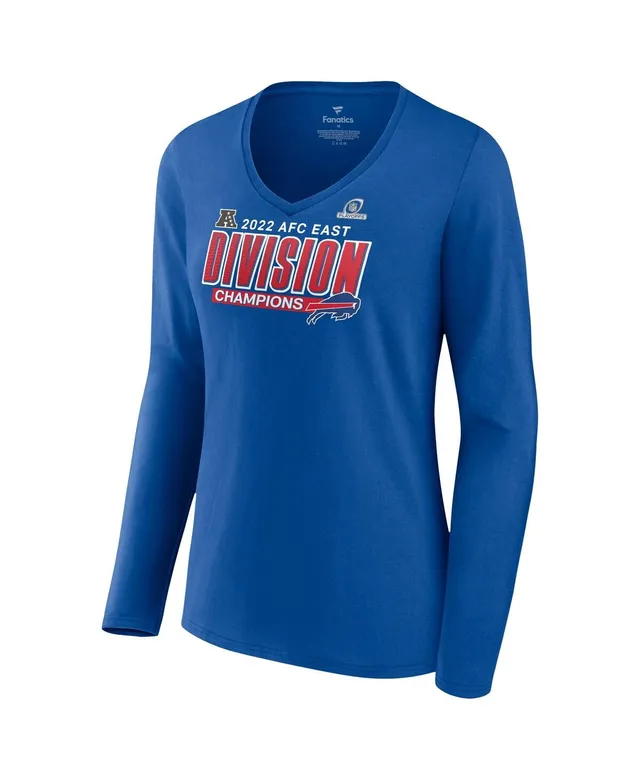 Fanatics Branded Women's Fanatics Branded Royal Buffalo Bills 2022 AFC East  Division Champions Divide & Conquer Plus Long Sleeve T-Shirt