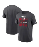 Men's Nike Anthracite New York Giants 2022 Nfl Playoffs Iconic T-shirt