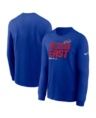 Men's Nike Royal Buffalo Bills 2022 Afc East Division Champions Locker Room Trophy Collection Long Sleeve T-shirt