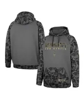 Men's Colosseum Charcoal Arizona State Sun Devils Oht Military-Inspired Appreciation Camo Stack Raglan Pullover Hoodie