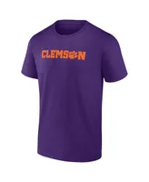 Men's Fanatics Purple Clemson Tigers Game Day 2-Hit T-shirt