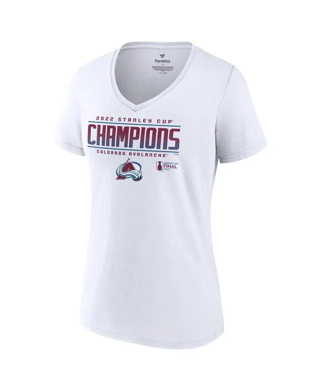 Women's Fanatics Branded Burgundy Colorado Avalanche 2022 Stanley Cup  Champions - Jersey Roster V-Neck T-Shirt