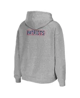 Women's Wear by Erin Andrews Heathered Gray New England Patriots Team Full-Zip Hoodie