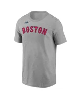 Men's Nike David Ortiz Heather Gray Boston Red Sox Name and Number T-shirt