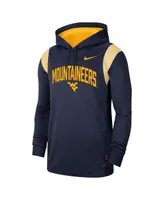 Men's Nike Navy West Virginia Mountaineers 2022 Game Day Sideline Performance Pullover Hoodie