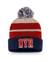 Men's Fanatics Blue New York Rangers True Classics Cuffed Knit Hat with Pom